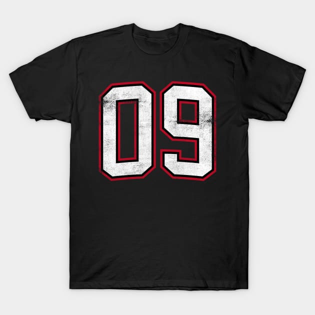 Number Nine 9 T-Shirt by cowyark rubbark